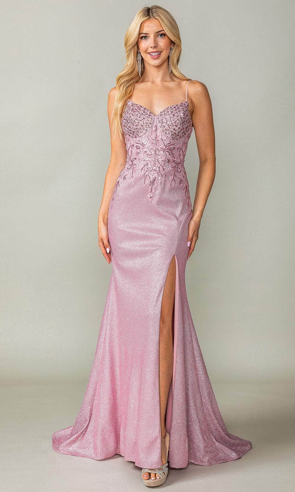 Dancing Queen 4375 - Embellished V-Neck Prom Dress Prom Dresses