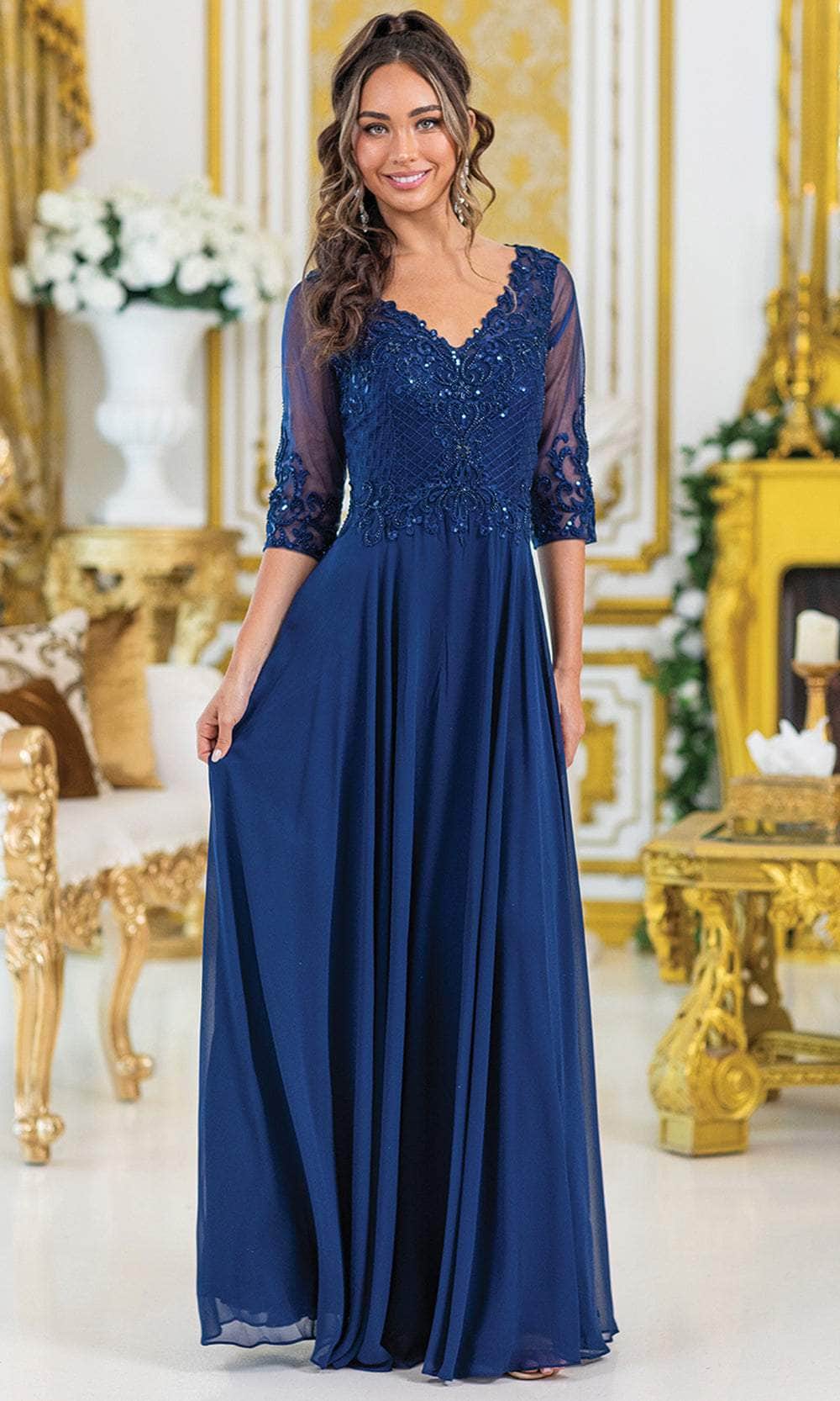 Dancing Queen 4497 - Long Beaded Embellished Dress Mother of the Bride Dresses