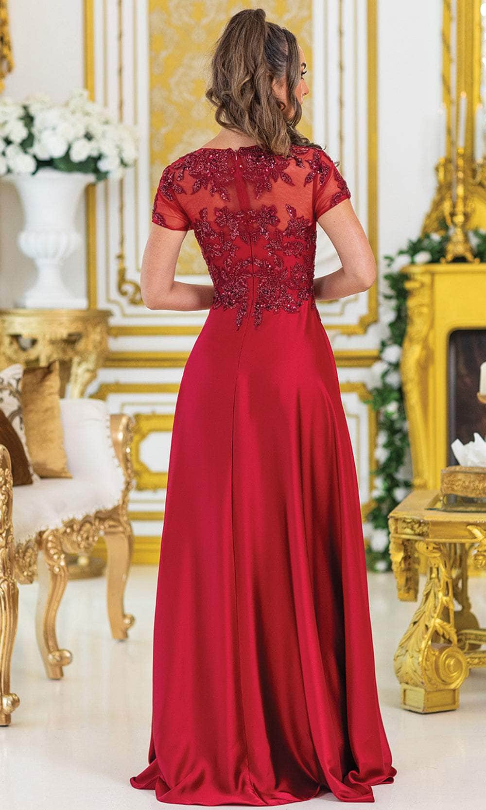 Dancing Queen 4499 - Elegant Short Sleeve Embroidered Gown Mother of the Bride Dresses