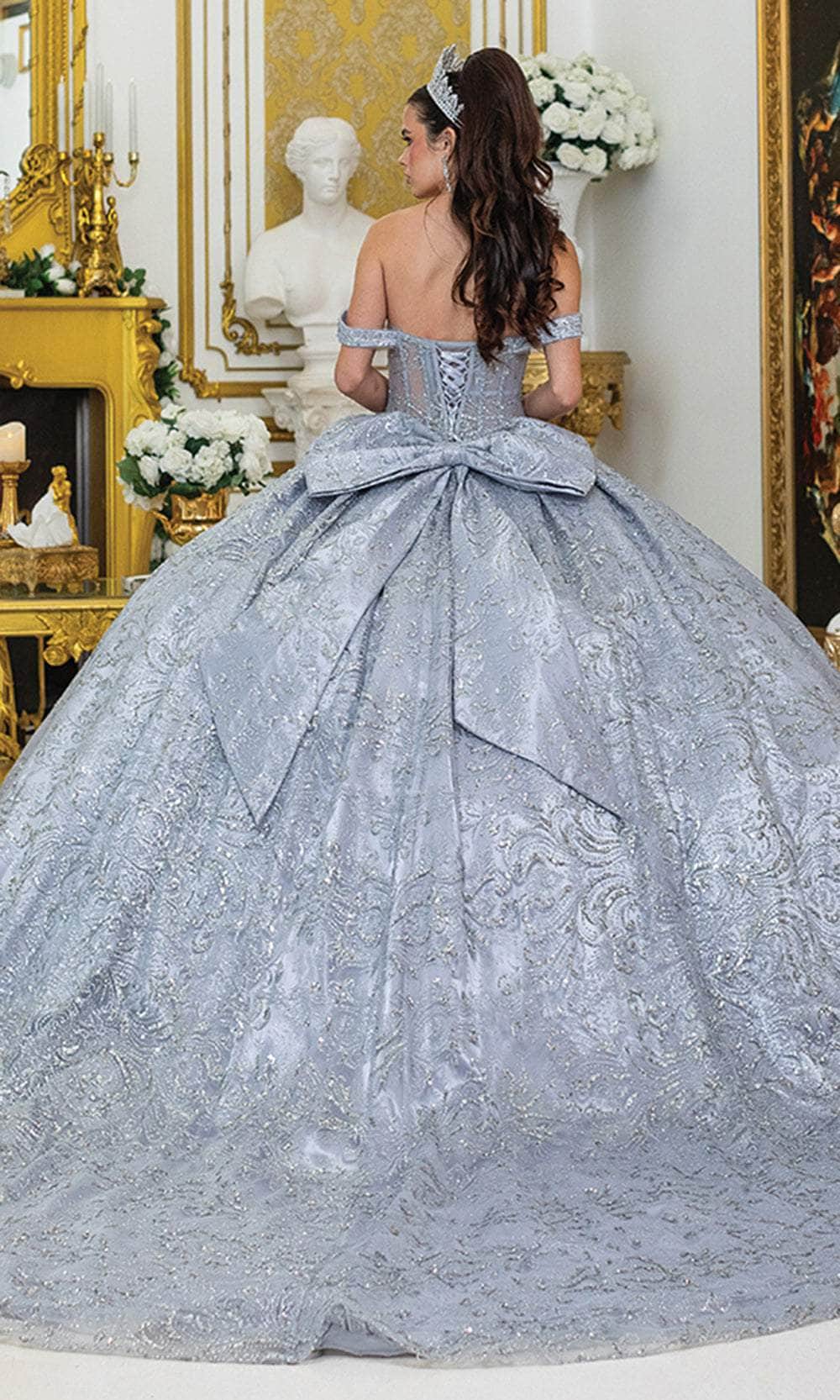 Dancing Queen 5043 - Beaded Off Shoulder Pleated Ballgown Ball Gowns