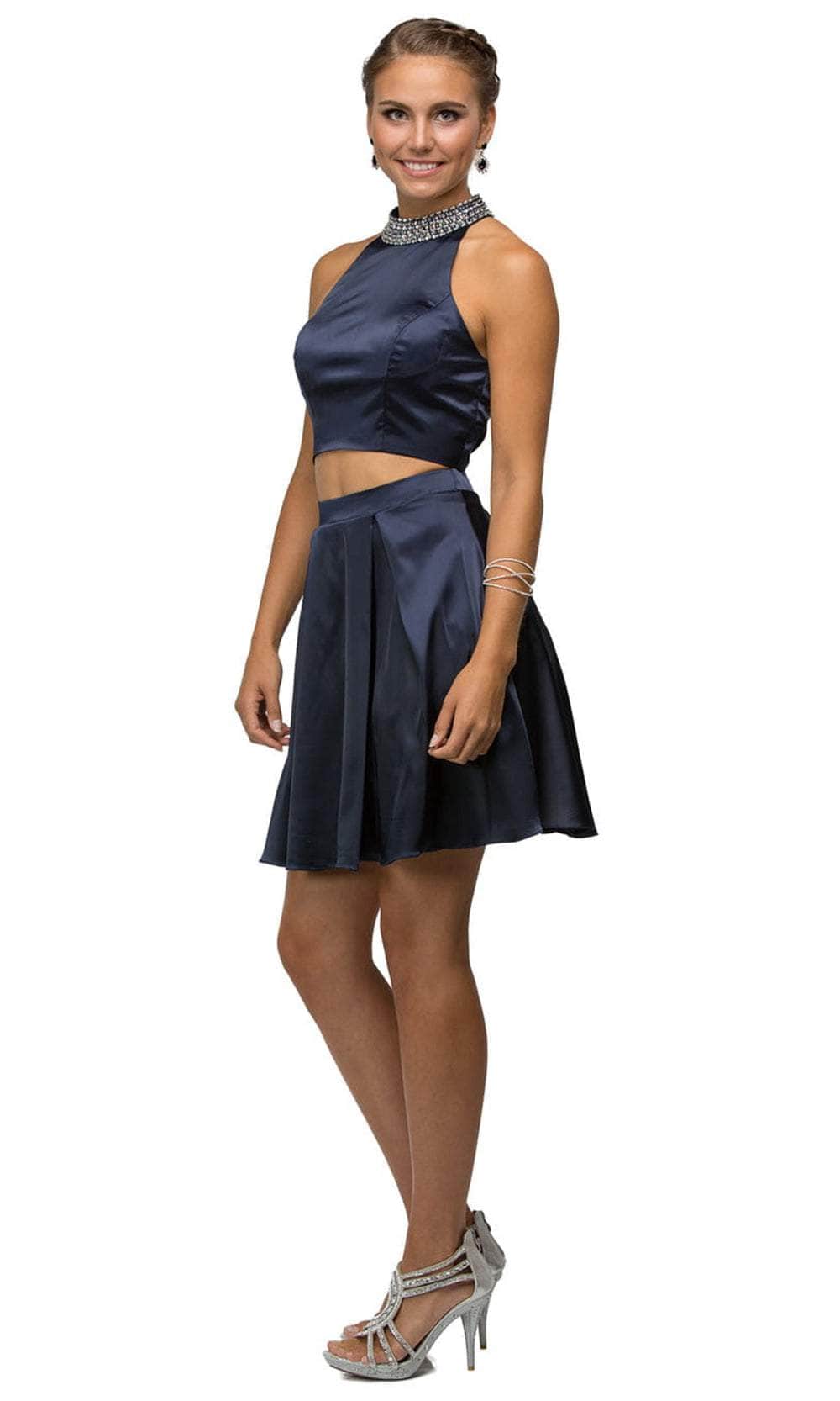 Dancing Queen Danq_9495 - Short A-Line Dress - Two-Piece, Beaded Neckline, Racerback, Short Hem ADASA Dancing Queen Danq_9495 - Short A-Line Dress - Two-Piece, Beaded Neckline, Racerback, Short Hem ADASA