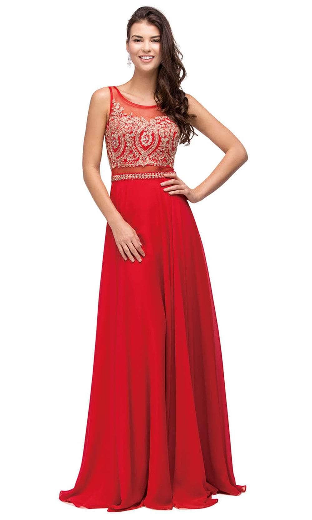 Dancing Queen 9856 - Sleeveless Scoop Prom Gown Prom Dresses