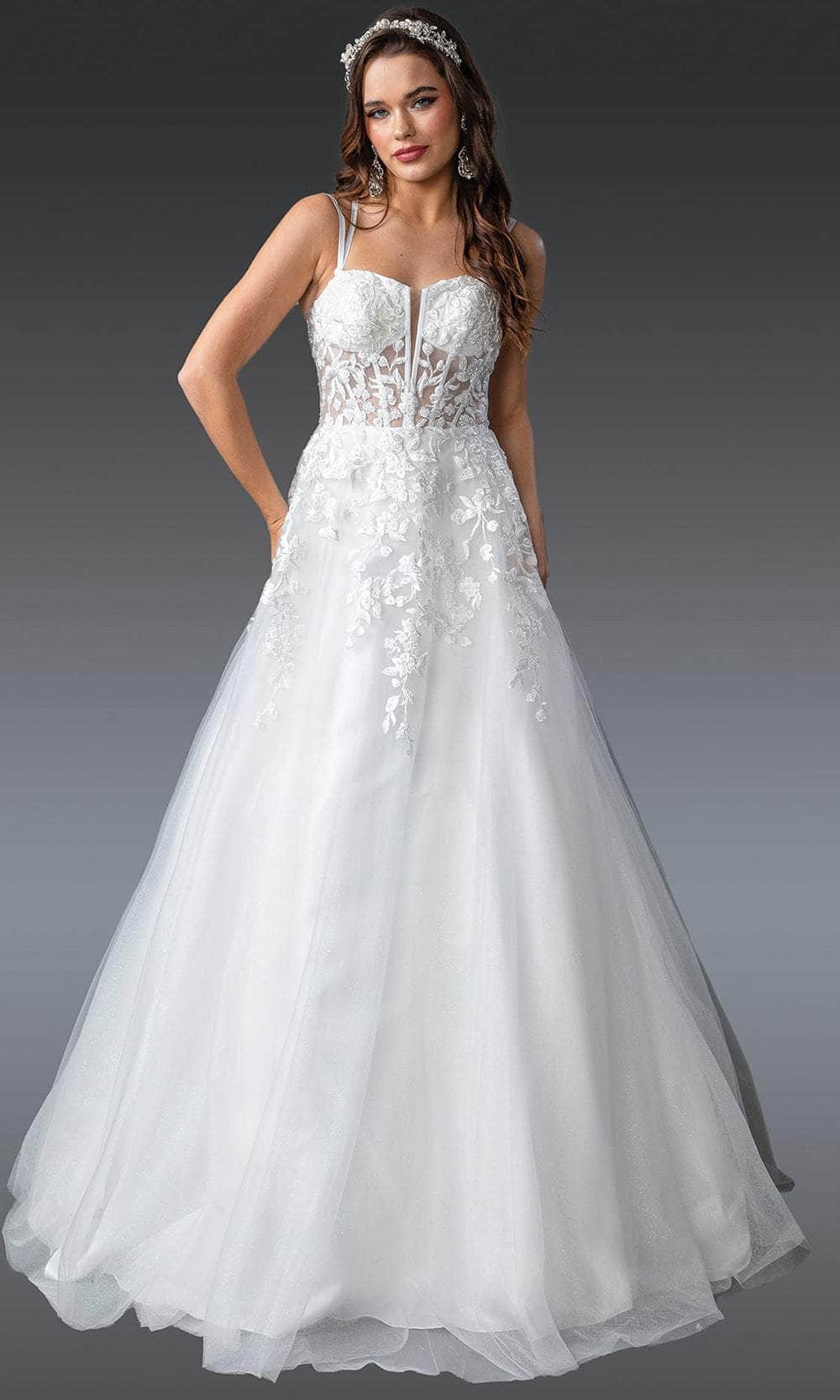 Dancing Queen Bridal 0281 - Floral Applique Bridal Dress Wedding Dresses