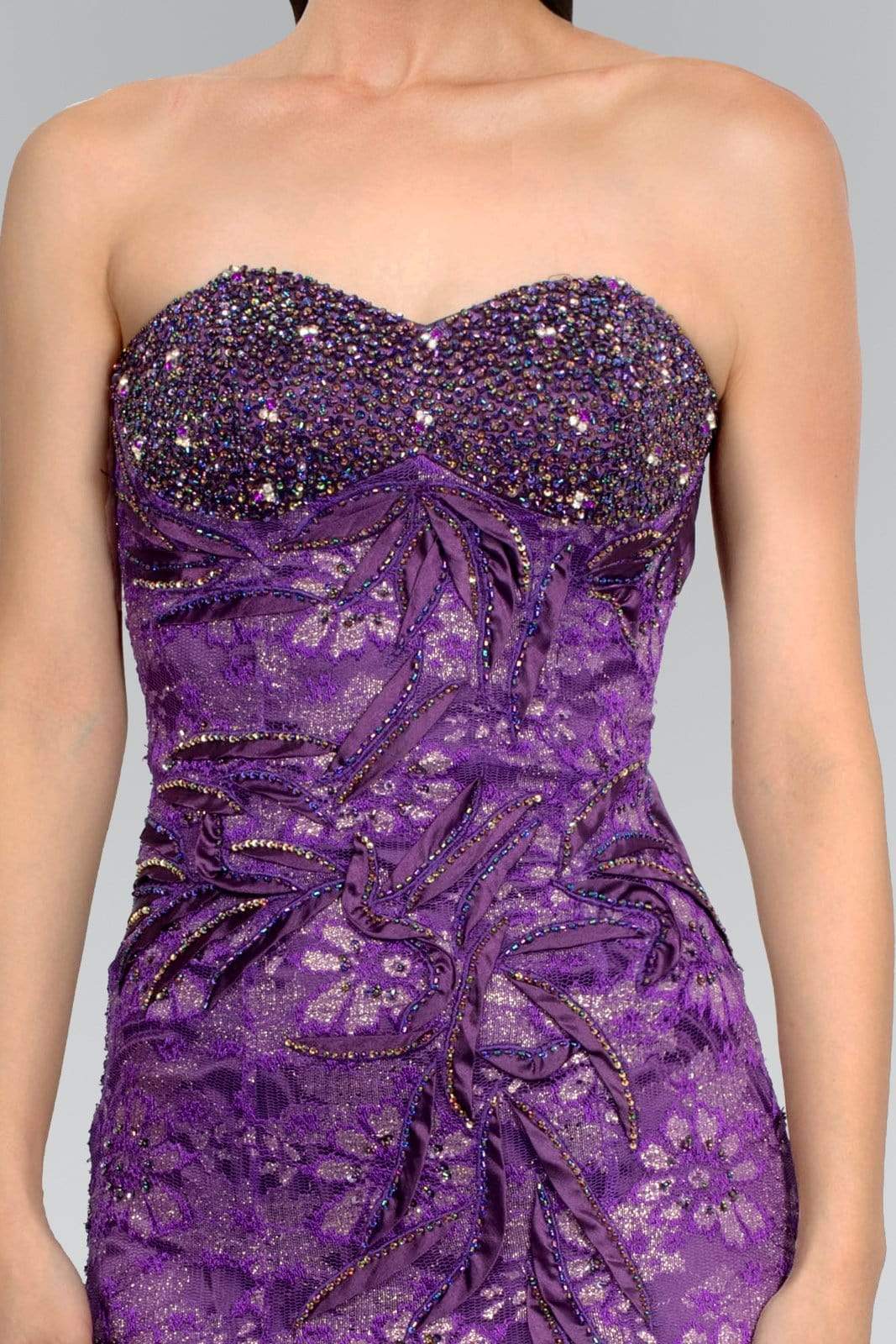 Elizabeth K - GL1006 Strapless Sweetheart Lace Long Dress Special Occasion Dress