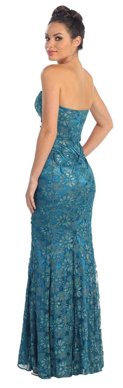 Elizabeth K - GL1006 Strapless Sweetheart Lace Long Dress Special Occasion Dress