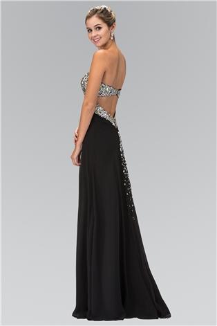 Elizabeth K - GL1151 Jewel Accented Sweetheart Chiffon Dress Special Occasion Dress