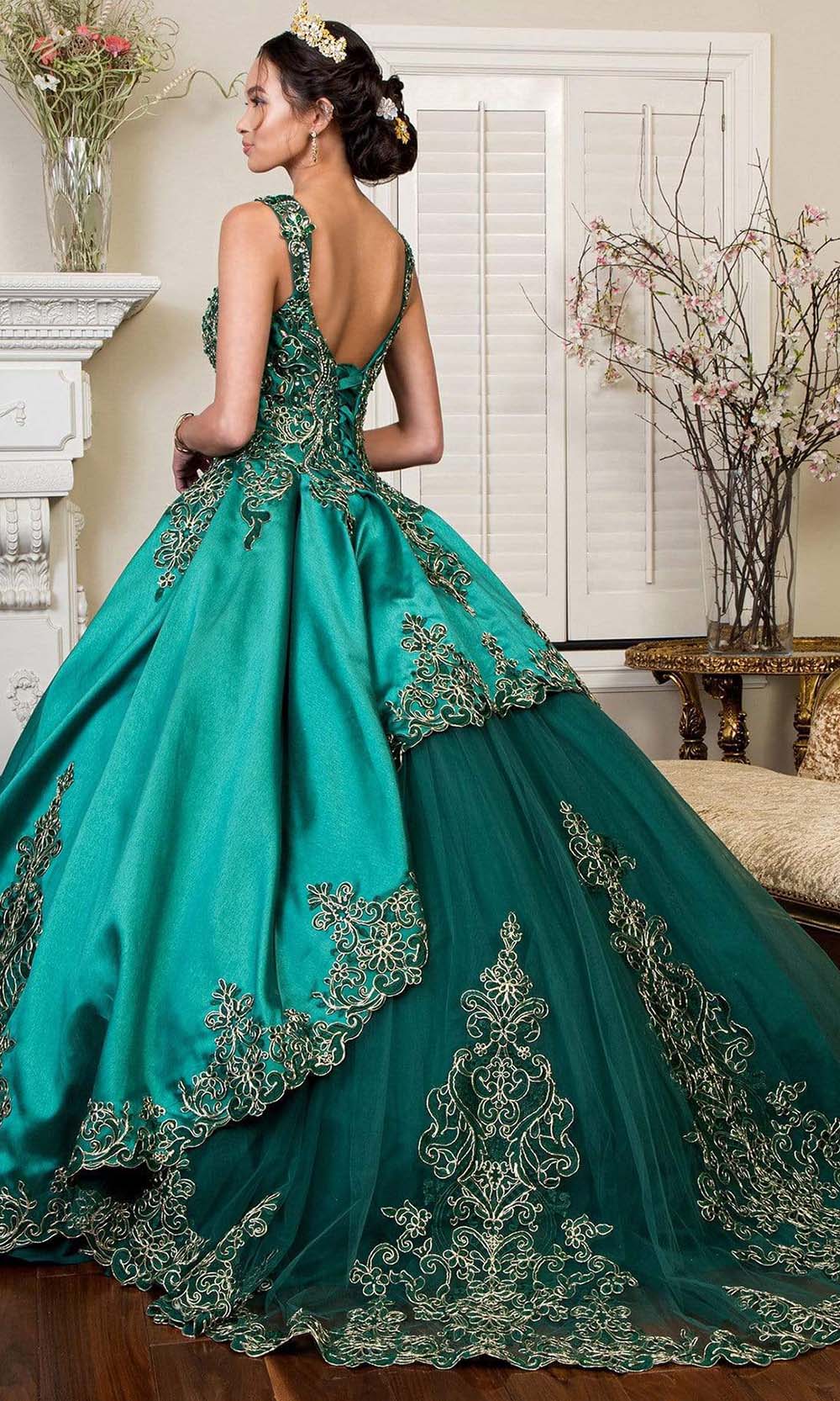 Elizabeth K - GL1930 Embroidered Sweetheart Satin Ballgown Quinceanera Dresses