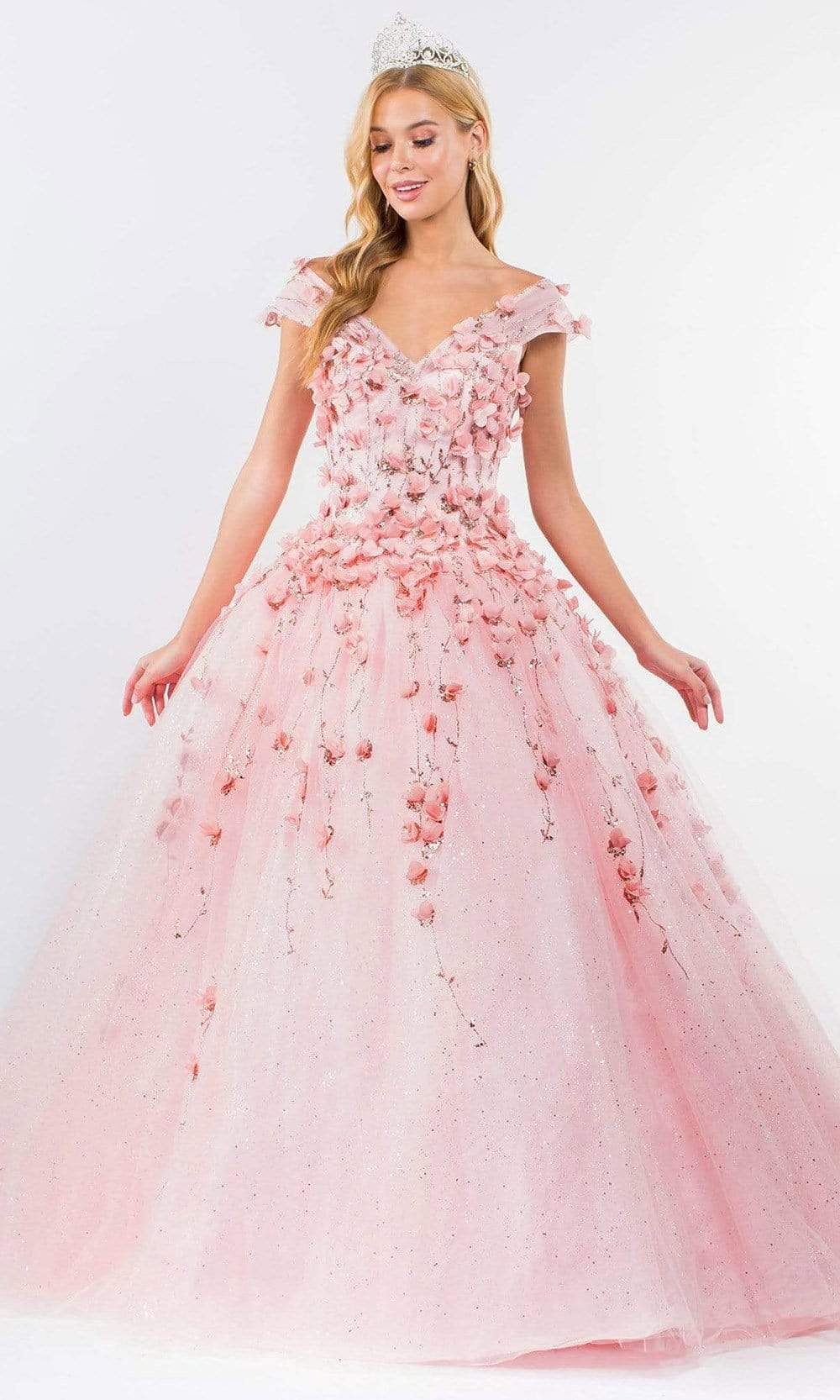 Elizabeth K - GL1974 Cape Sleeve Applique Ballgown Special Occasion Dresses