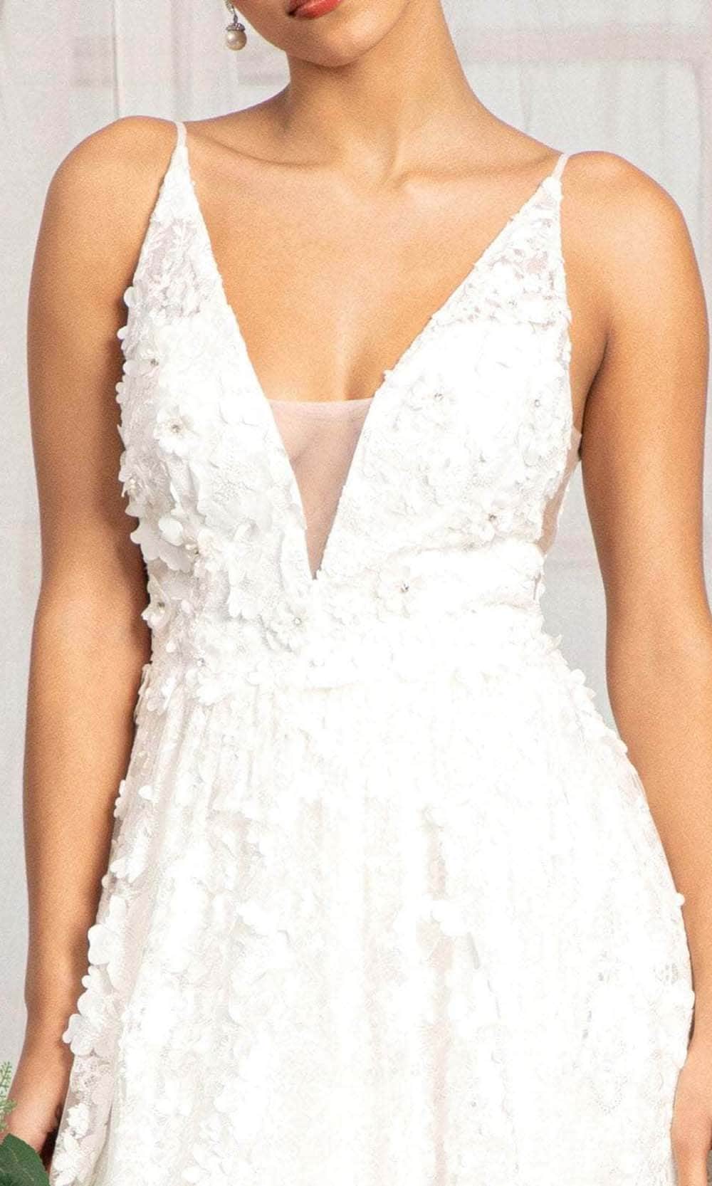 Elizabeth K GL1984 - Sleeveless Floral A-Line Dress Wedding Dresses