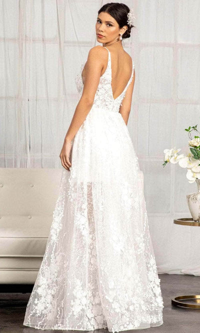 Elizabeth K GL1984 - Sleeveless Floral A-Line Dress Wedding Dresses