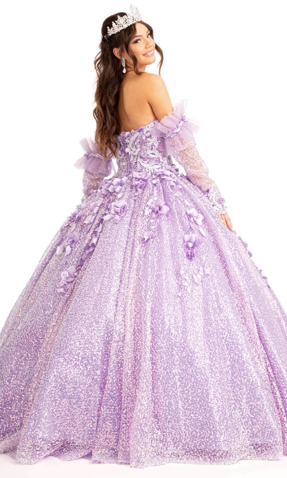 Elizabeth K GL1986 - Sweetheart Neck with Removable Sleeve Long Gown Quinceanera Dresses