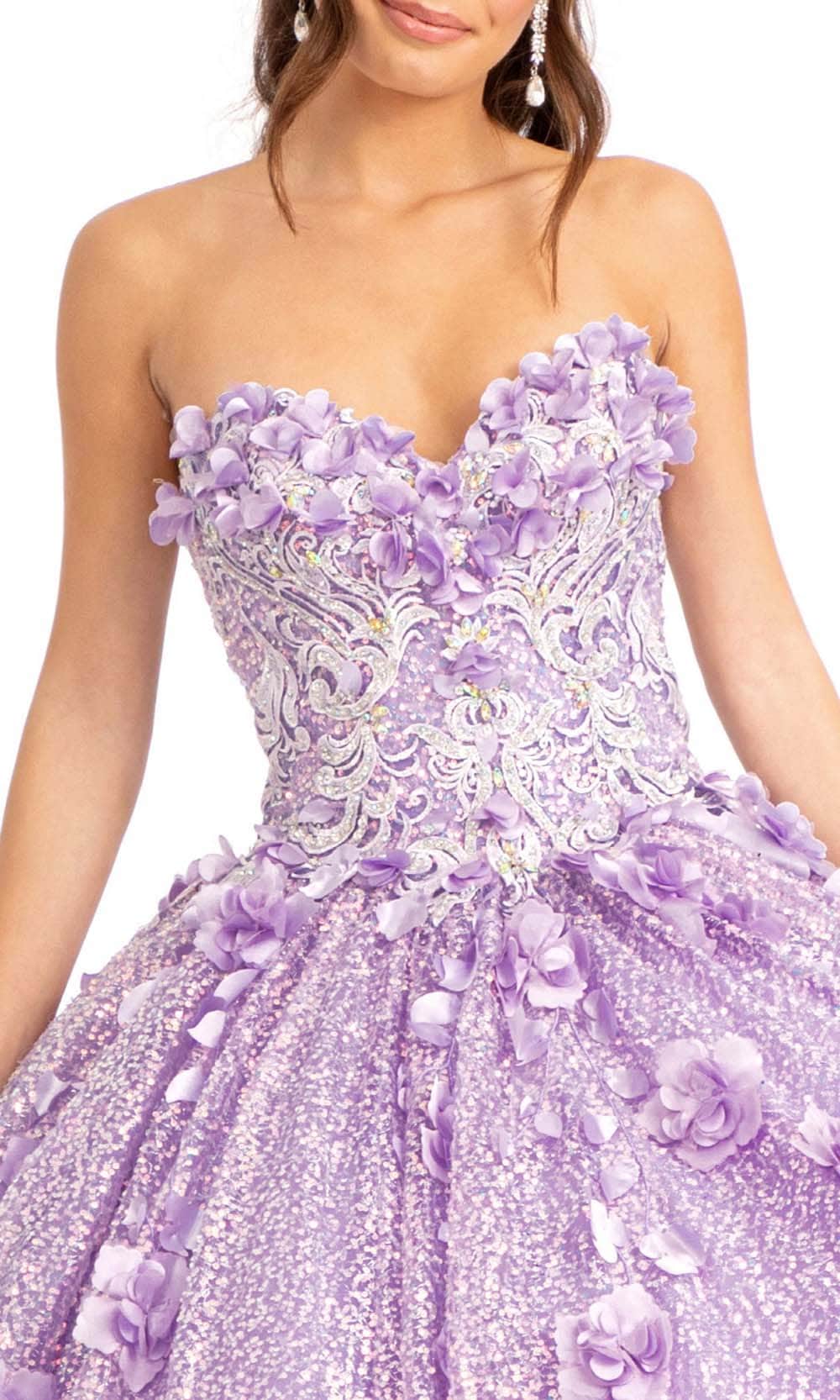 Elizabeth K GL1986 - Sweetheart Neck with Removable Sleeve Long Gown Quinceanera Dresses