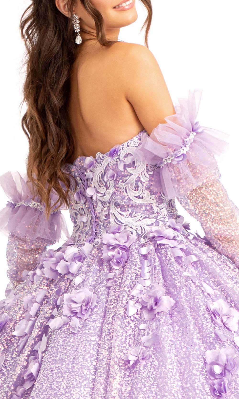Elizabeth K GL1986 - Sweetheart Neck with Removable Sleeve Long Gown Quinceanera Dresses