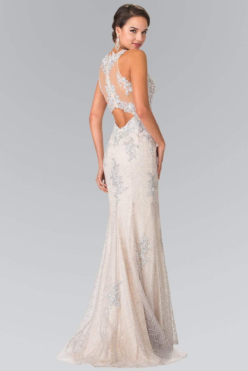 Elizabeth K - GL2220 Embroidered Halter Neck Mermaid Dress Special Occasion Dress