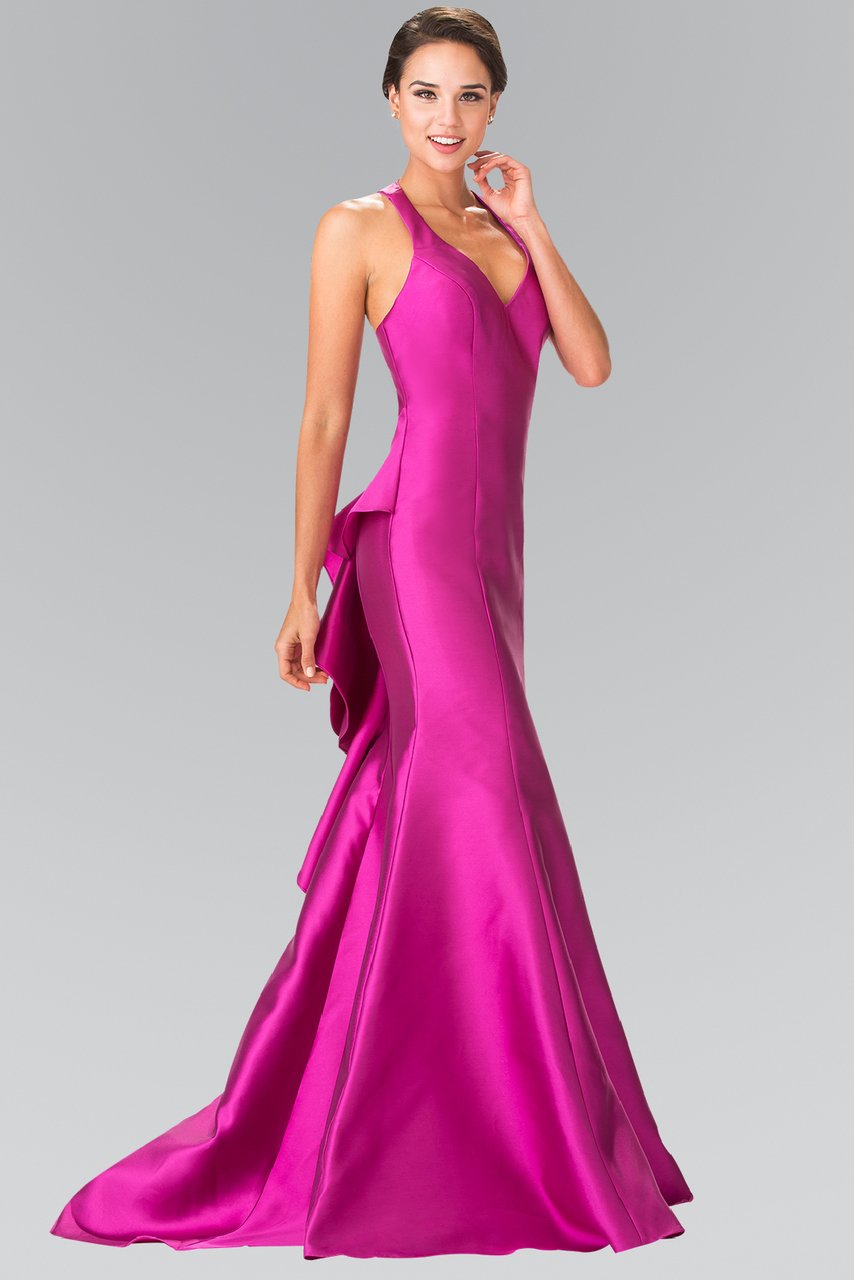 Elizabeth K - GL2224 Chic V-Neck Mikado Mermaid Dress Special Occasion Dress XS / Magenta