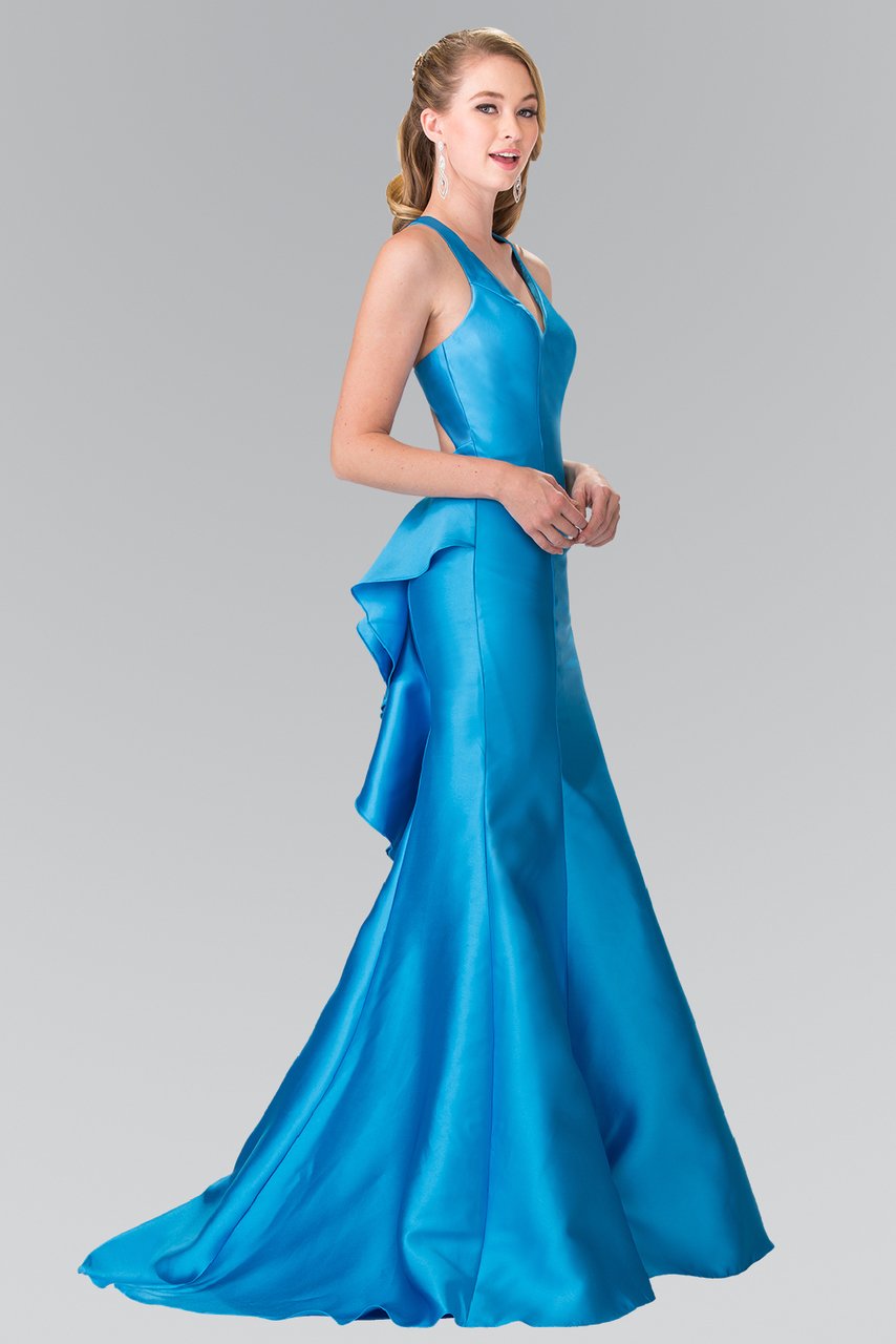 Elizabeth K - GL2224 Chic V-Neck Mikado Mermaid Dress Special Occasion Dress XS / Turq