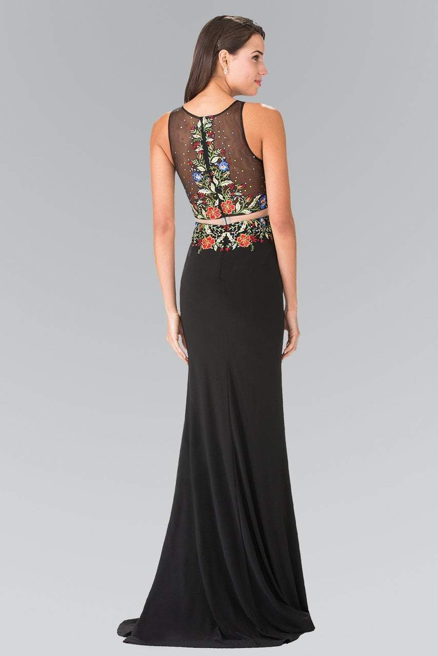 Elizabeth K - GL2241 Mock Two-Piece with Embroidery Evening Gown Special Occasion Dress