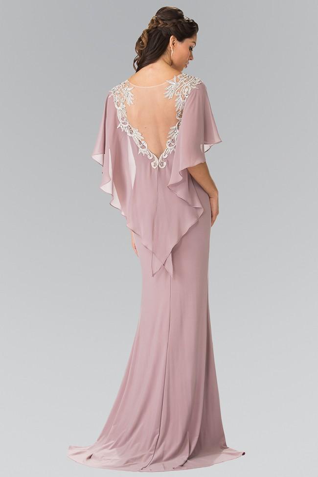 Elizabeth K - GL2254 Caped Long Dress Special Occasion Dress