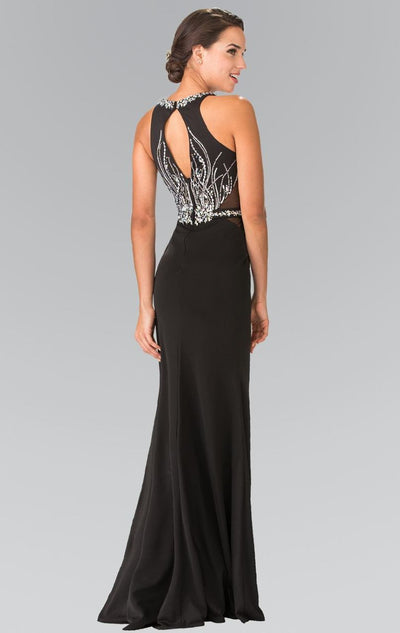 Elizabeth K - GL2294 Beaded High Neck Rome Jersey Trumpet Gown Special Occasion Dress