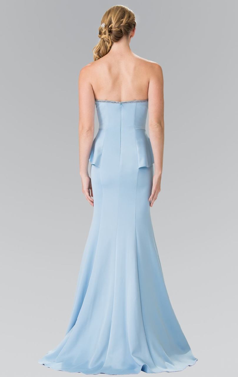 Elizabeth K - GL2304 Strapless Peplum Long Dress Special Occasion Dress