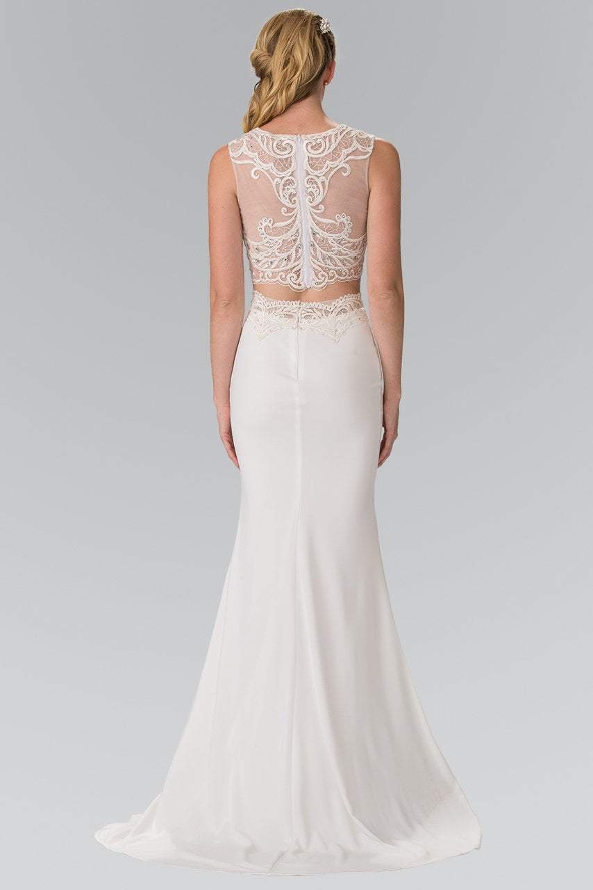 Elizabeth K - GL2373 Two-Piece Beaded Lace Top Evening Gown Special Occasion Dress