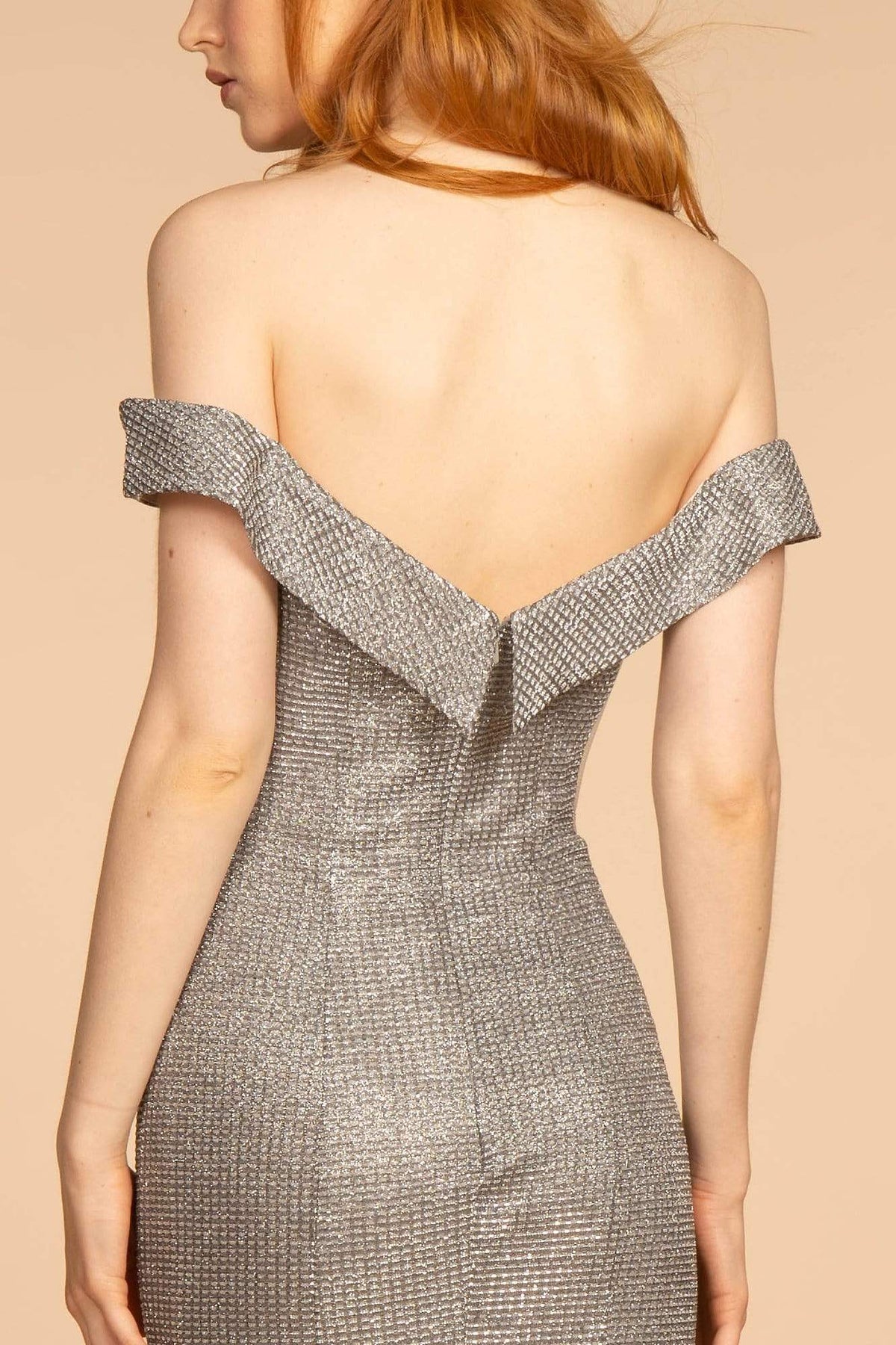 Elizabeth K - GL2562 Glitter Crepe Off-Shoulder Mermaid Dress Special Occasion Dress