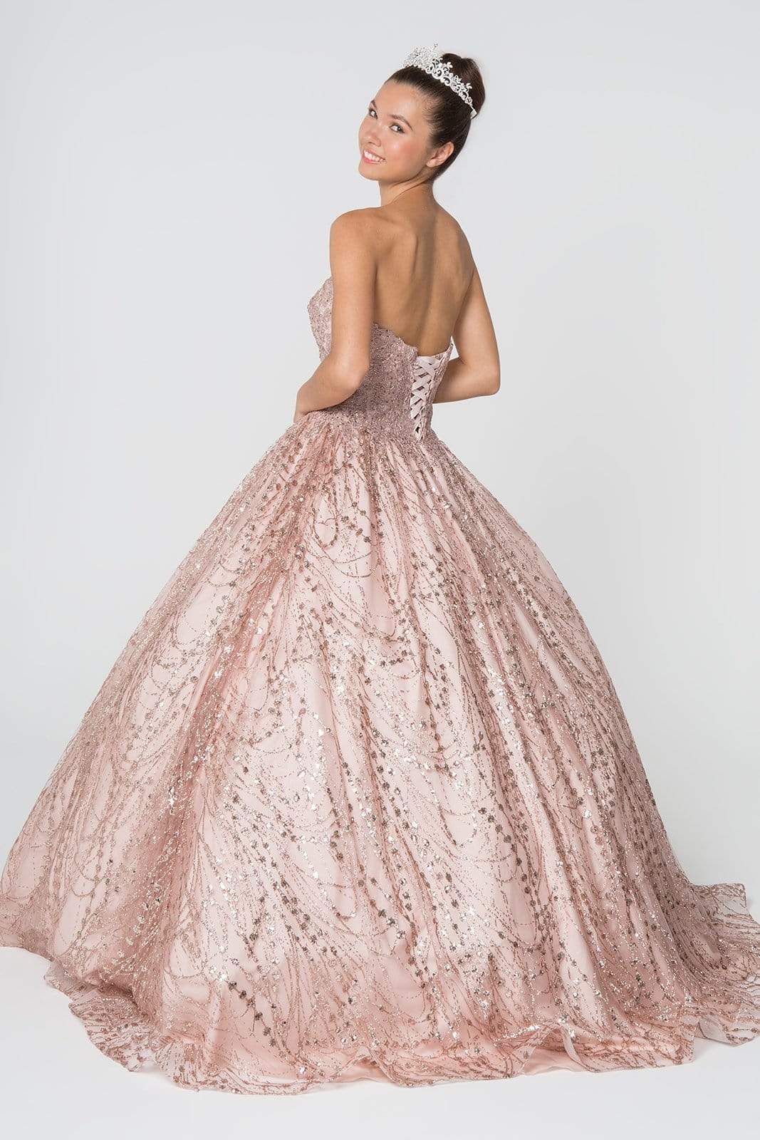 Elizabeth K - GL2804 Embellished Sweetheart Ballgown with Bolero Quinceanera Dresses