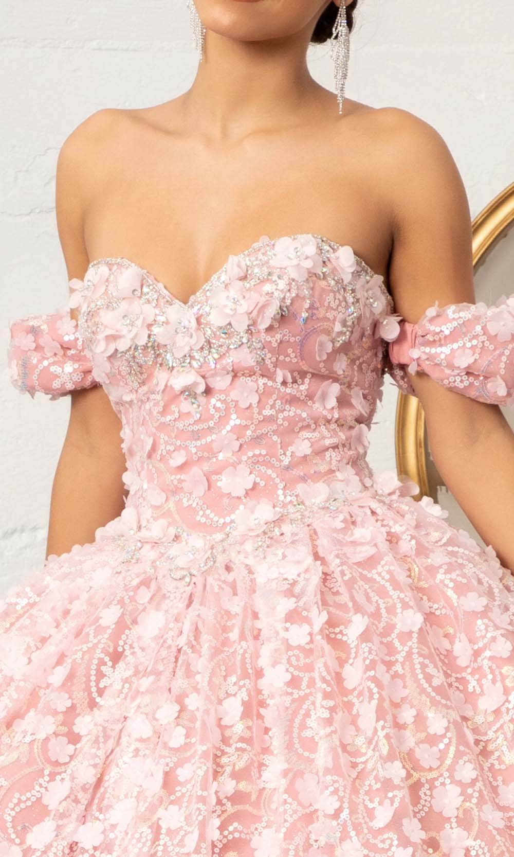 Elizabeth K GL3019 - Off-shoulder Sweetheart Neck Ball Gown Quinceanera Dresses