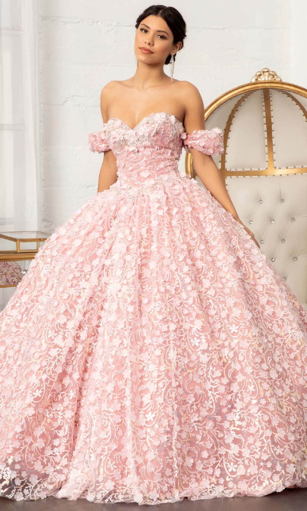 Elizabeth K GL3019 - Off-shoulder Sweetheart Neck Ball Gown Quinceanera Dresses
