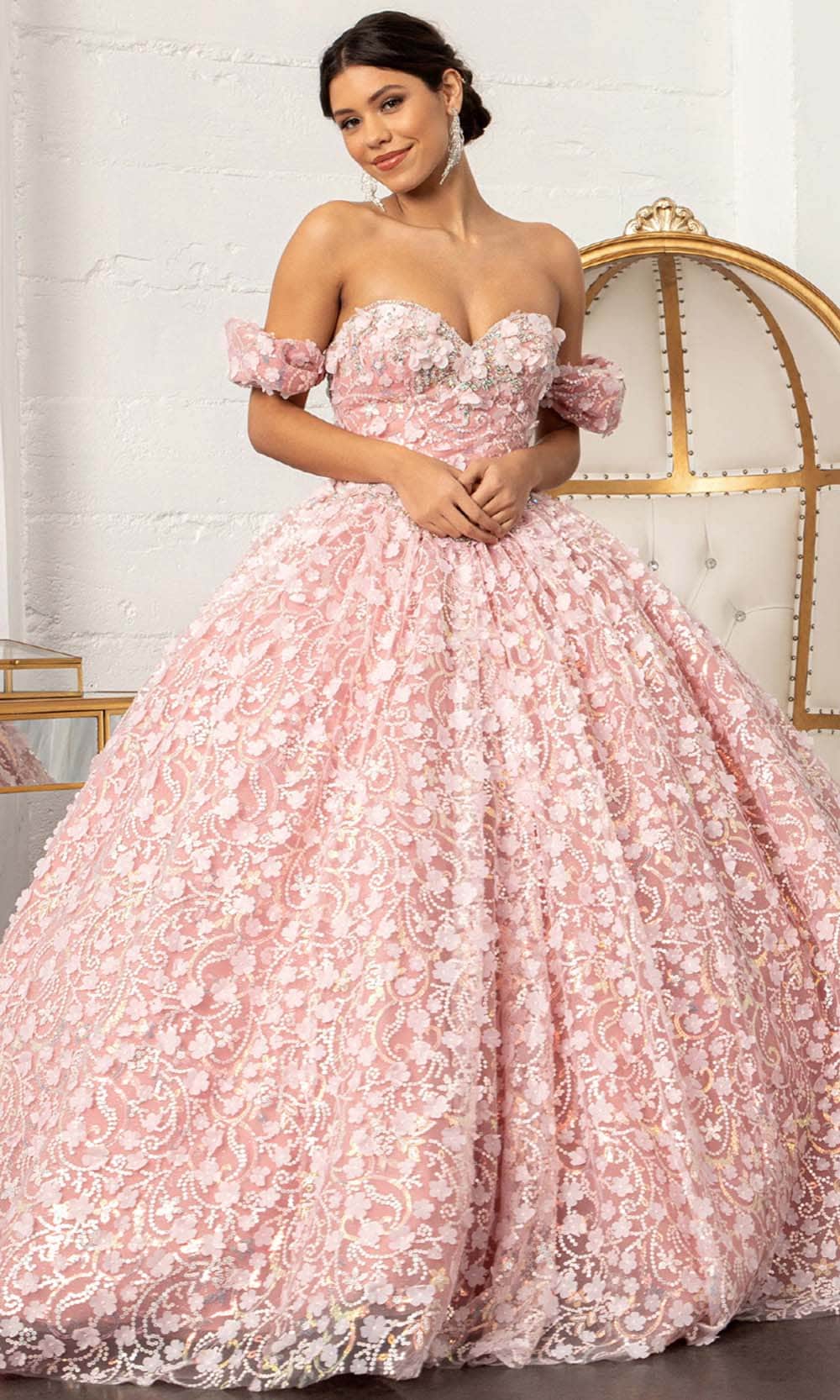 Elizabeth K GL3019 - Off-shoulder Sweetheart Neck Ball Gown Quinceanera Dresses