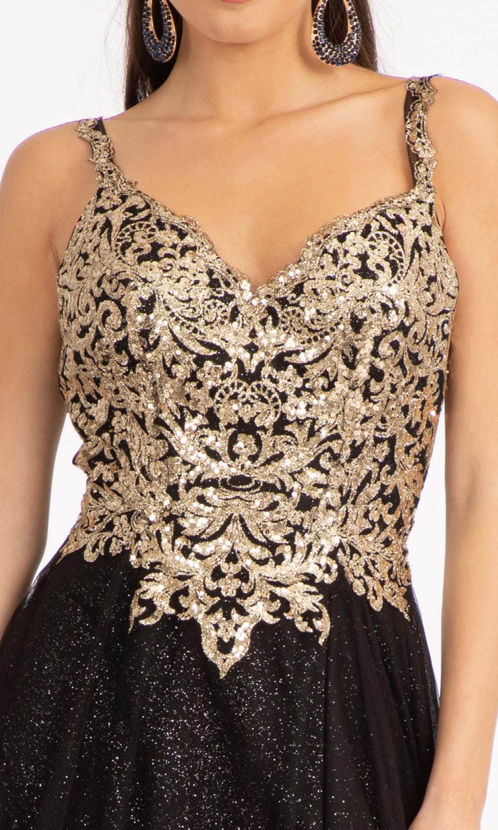 Elizabeth K GL3020 - Sleeveless Low-cut V-neck Long Dress Prom Dresses