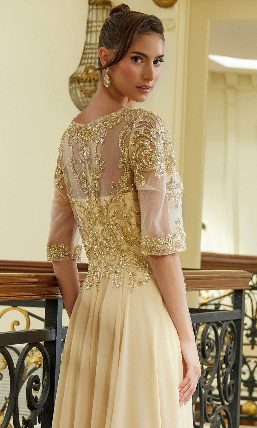 Elizabeth K GL3599 - Illusion Scoop A-Line Formal Dress Mother of the Bride Dresses