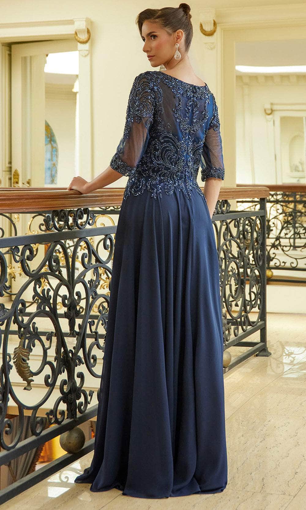 Elizabeth K GL3599 - Illusion Scoop A-Line Formal Dress Mother of the Bride Dresses