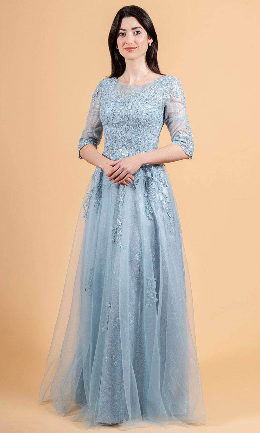 Elizabeth K GL3629 - Sequin Embroidered Formal Dress Mother of the Bride Dresses