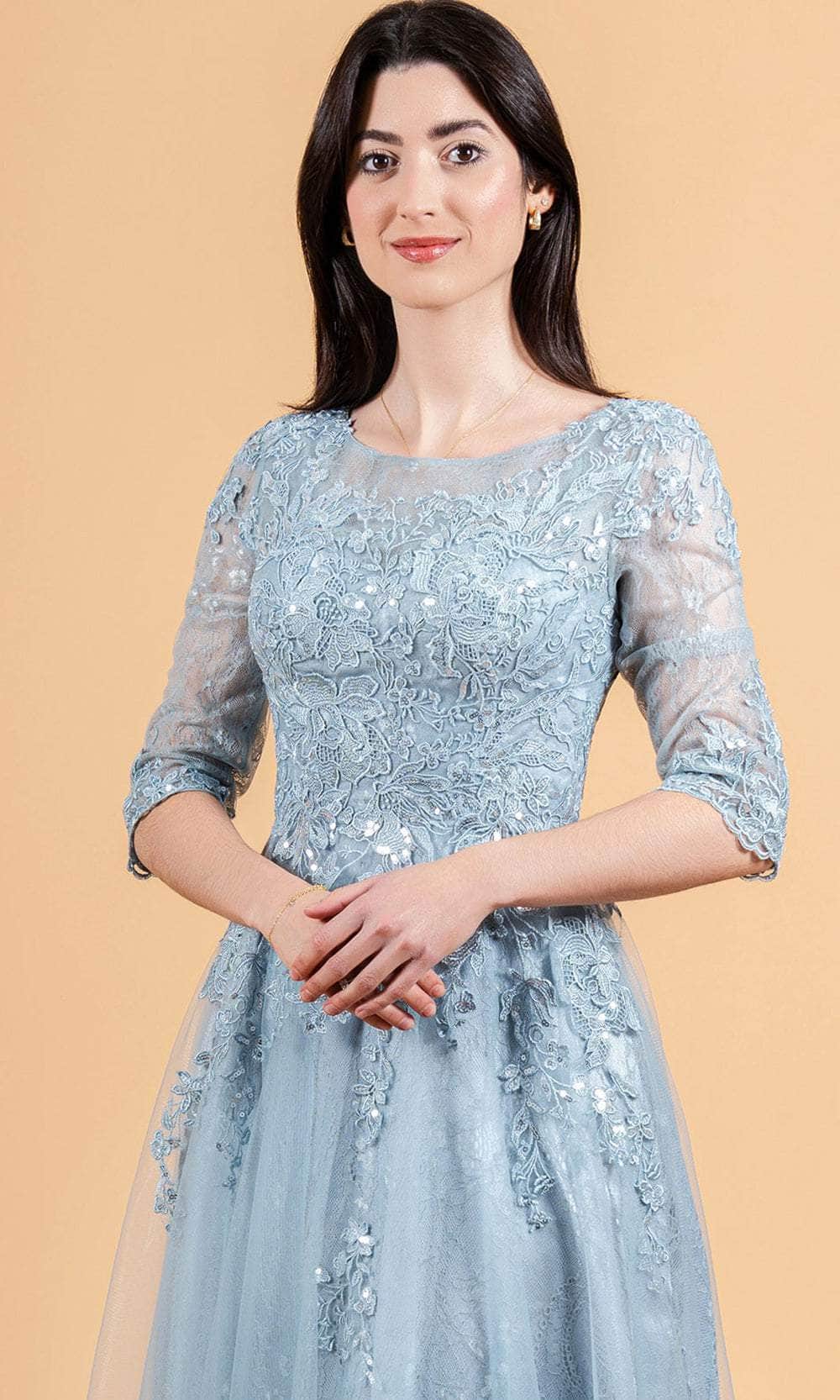 Elizabeth K GL3629 - Sequin Embroidered Formal Dress Mother of the Bride Dresses