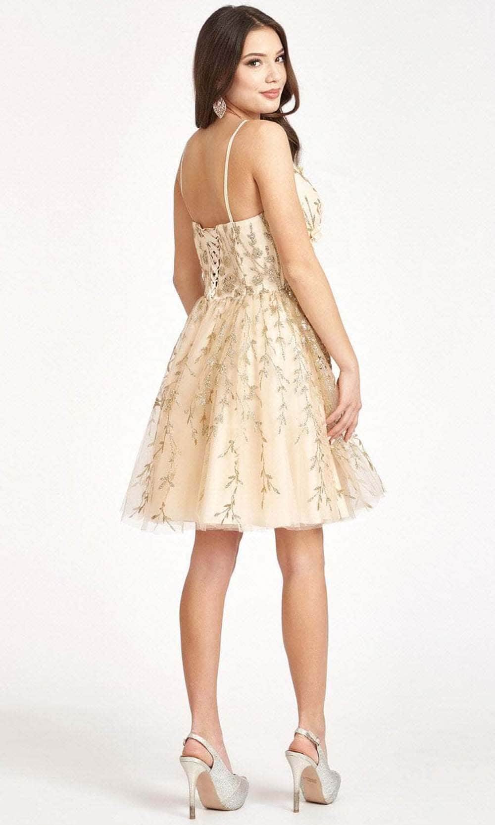 Elizabeth K GS1998 - Deep V-Neck Short Dress Special Occasion Dress