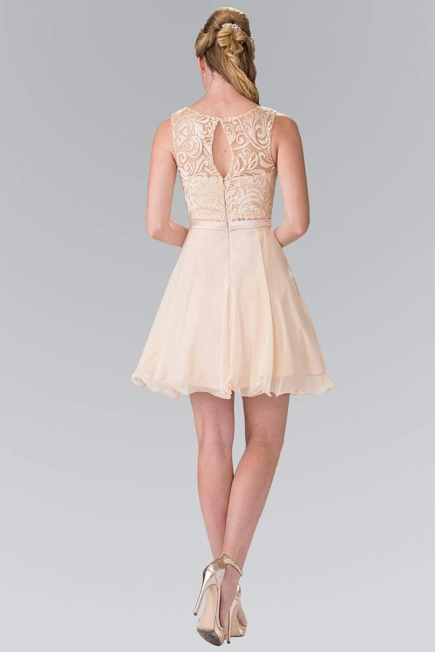 Elizabeth K - GS2314 Sleeveless Lace Bodice A-Line Short Dress Special Occasion Dress