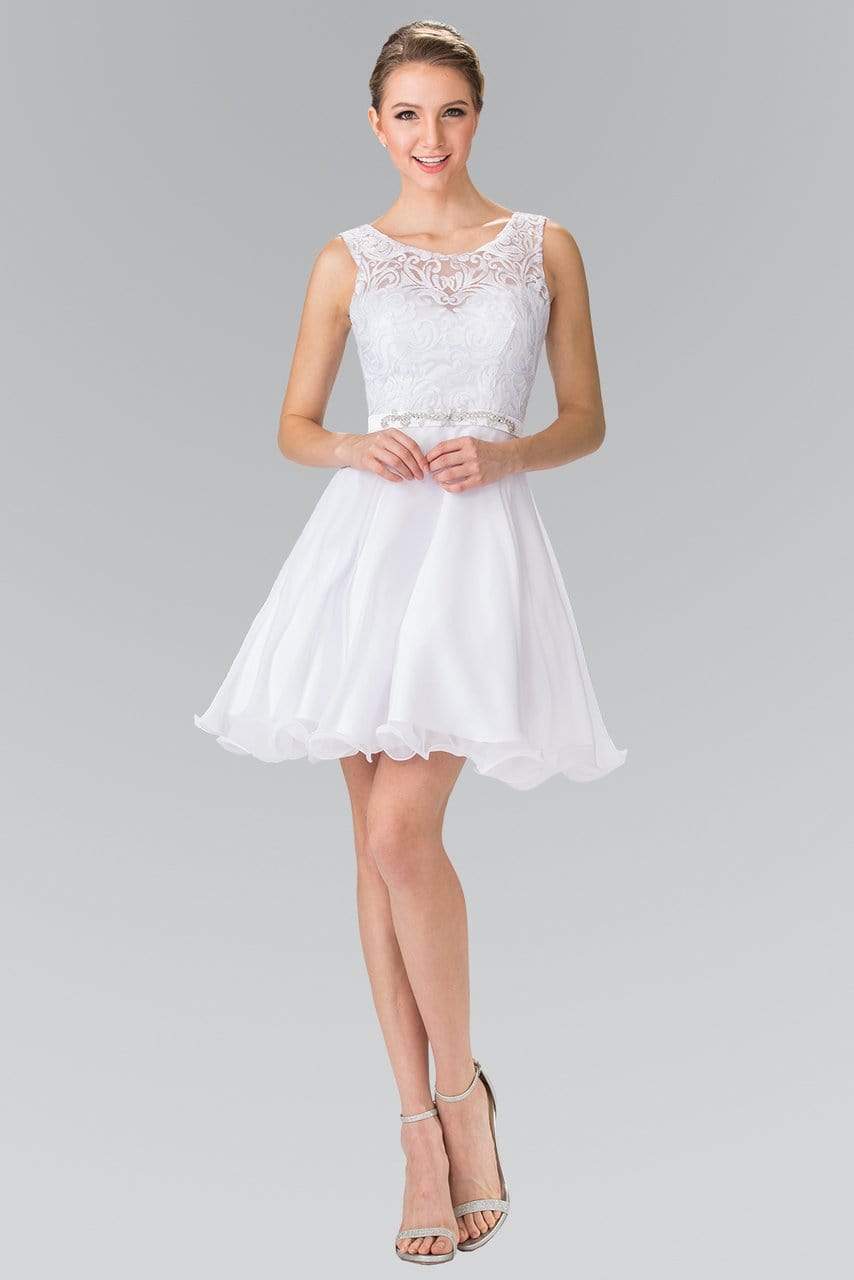 Elizabeth K - GS2314 Sleeveless Lace Bodice A-Line Short Dress Special Occasion Dress