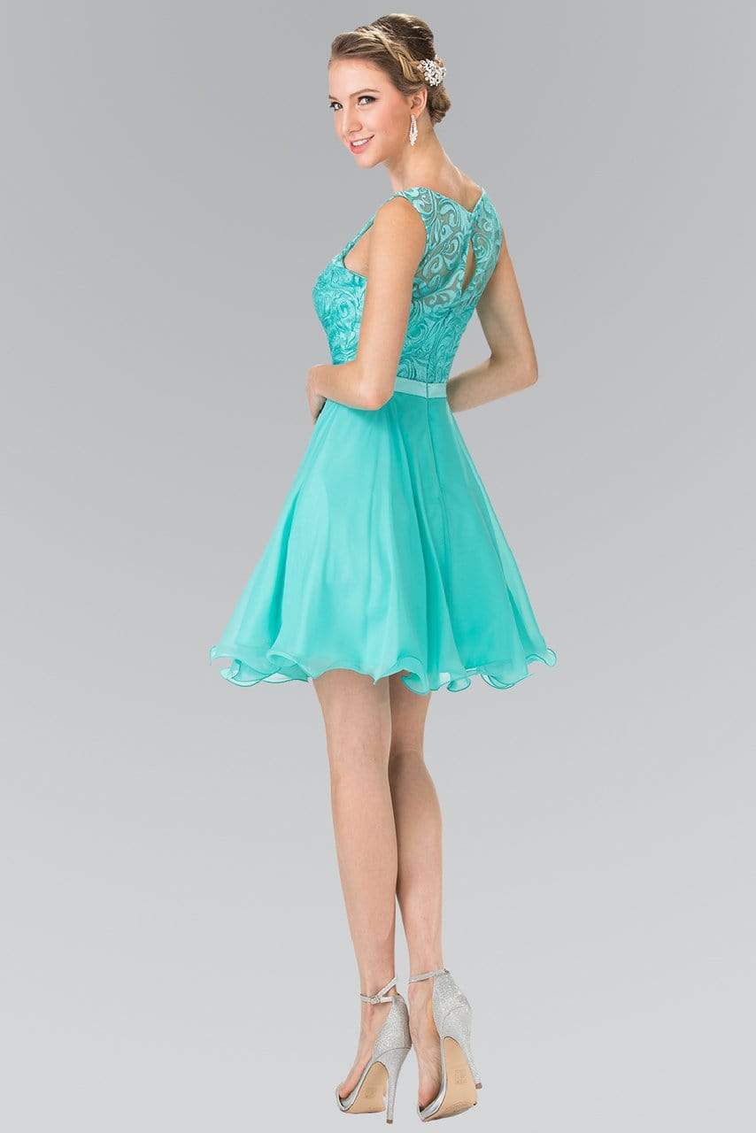 Elizabeth K - GS2314 Sleeveless Lace Bodice A-Line Short Dress Special Occasion Dress