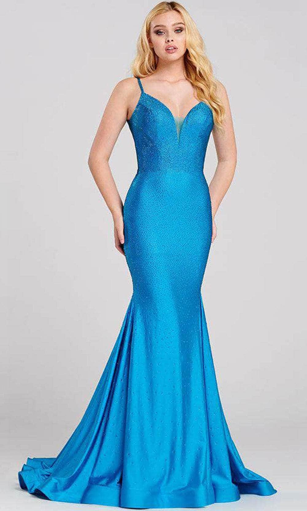 Ellie Wilde EW120012 - Sleeveless V-Neck Evening Gown Prom Dresses