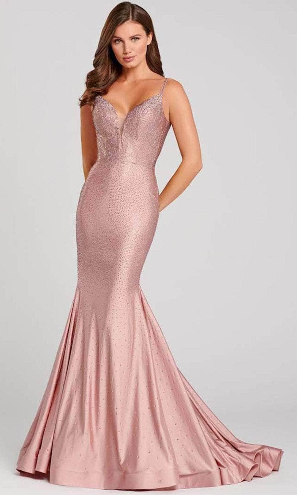 Ellie Wilde EW120012 - Sleeveless V-Neck Evening Gown Prom Dresses