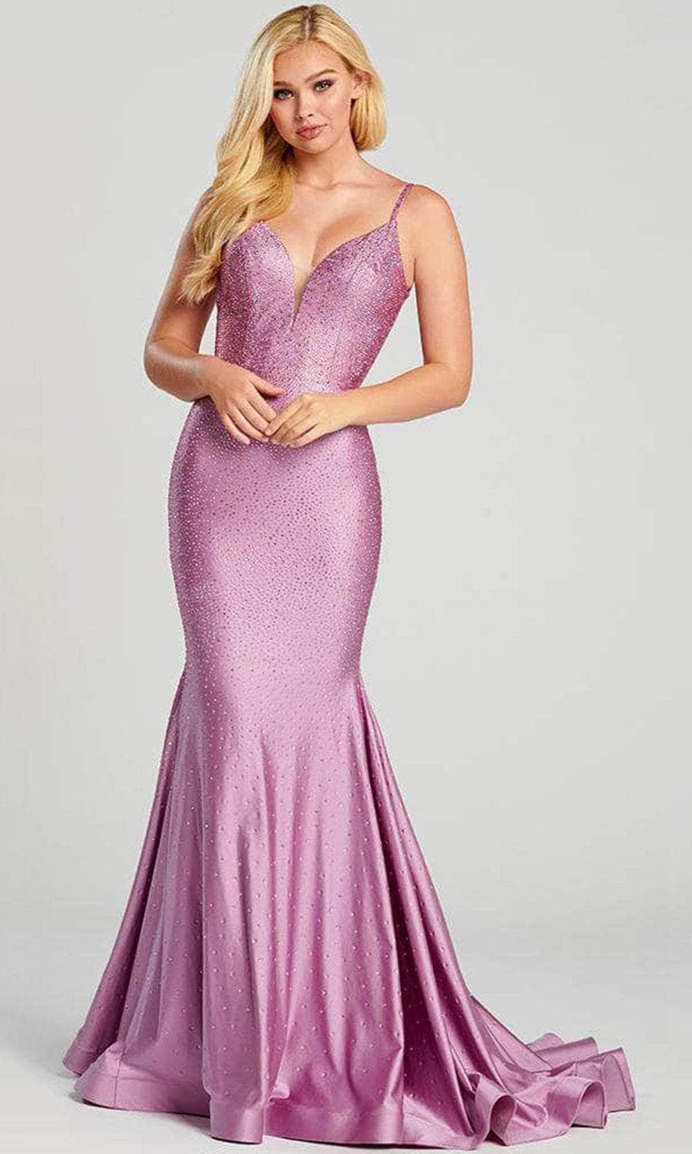Ellie Wilde EW120012 - Sleeveless V-Neck Evening Gown Prom Dresses