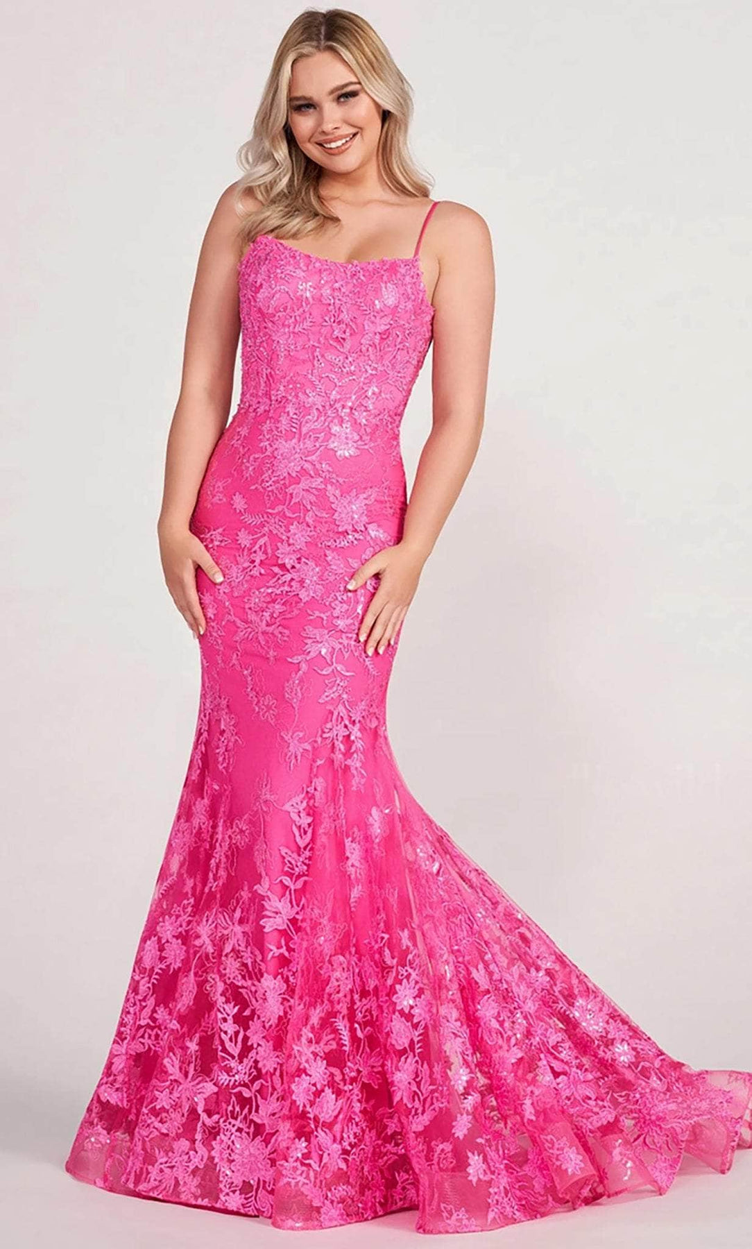 Ellie Wilde EW34009 - Embroidered Sleeveless Evening Dress Pageant Dresses 00 / Cerise