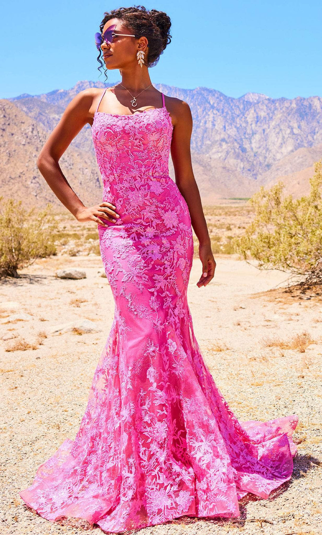 Ellie Wilde EW34009 - Embroidered Sleeveless Evening Dress Pageant Dresses