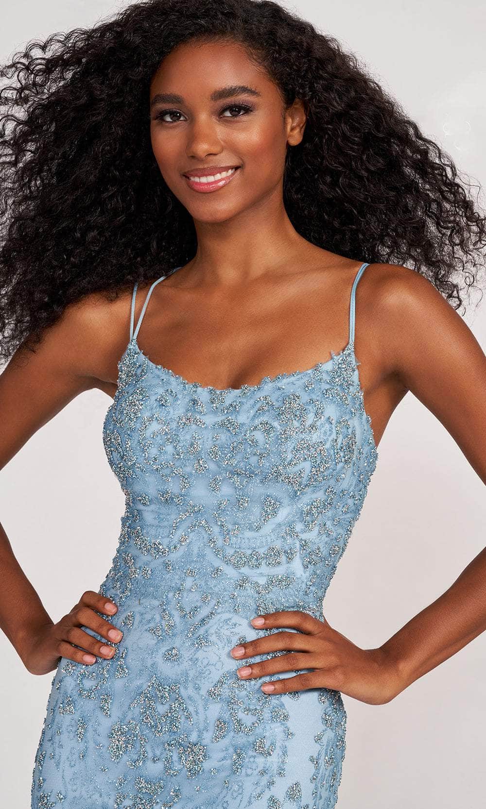 Ellie Wilde EW34045 - Scoop Neck Sequin Prom Gown Prom Dresses