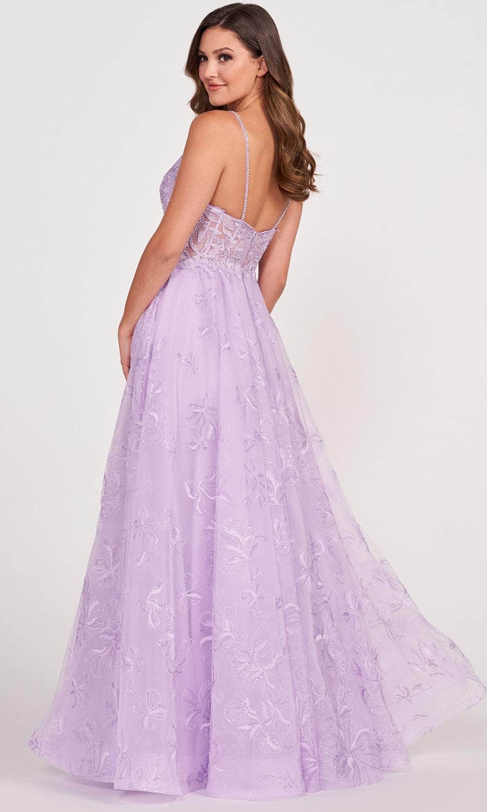 Ellie Wilde EW34051 - Embroidered Lace A-Line Prom Dress Prom Dresses