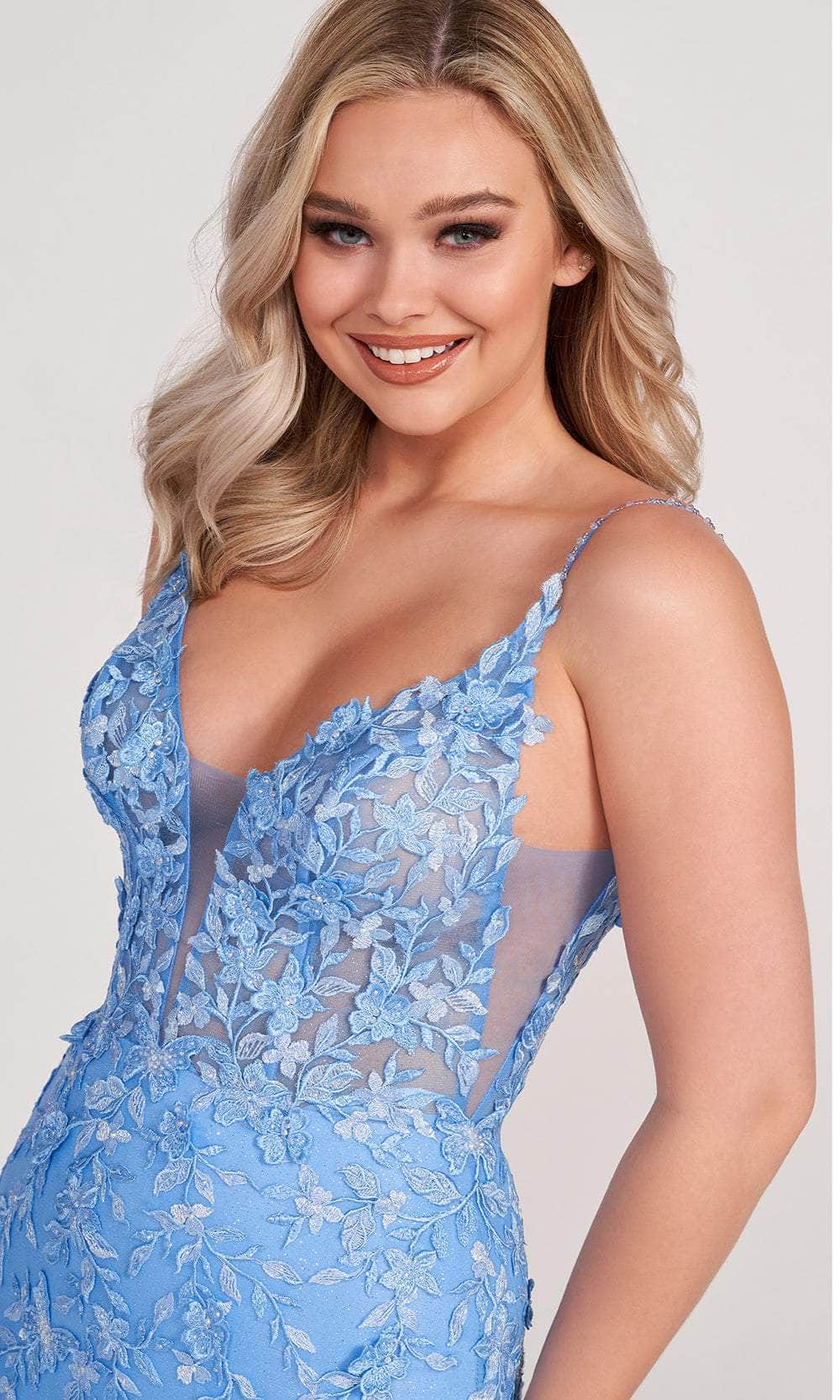 Ellie Wilde EW34067 - Embroidered Trumpet Prom Dress Prom Dresses