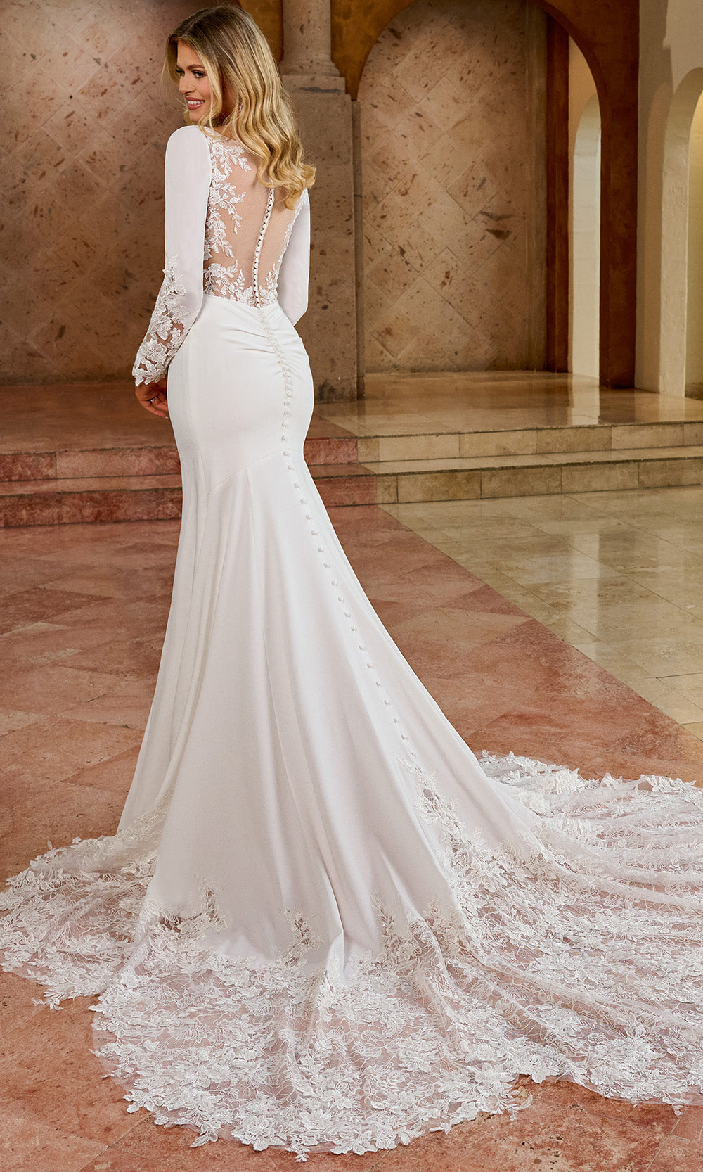 Rachel Allan RB3206 - Square Neck Slit Bridal Gown Wedding Dresses