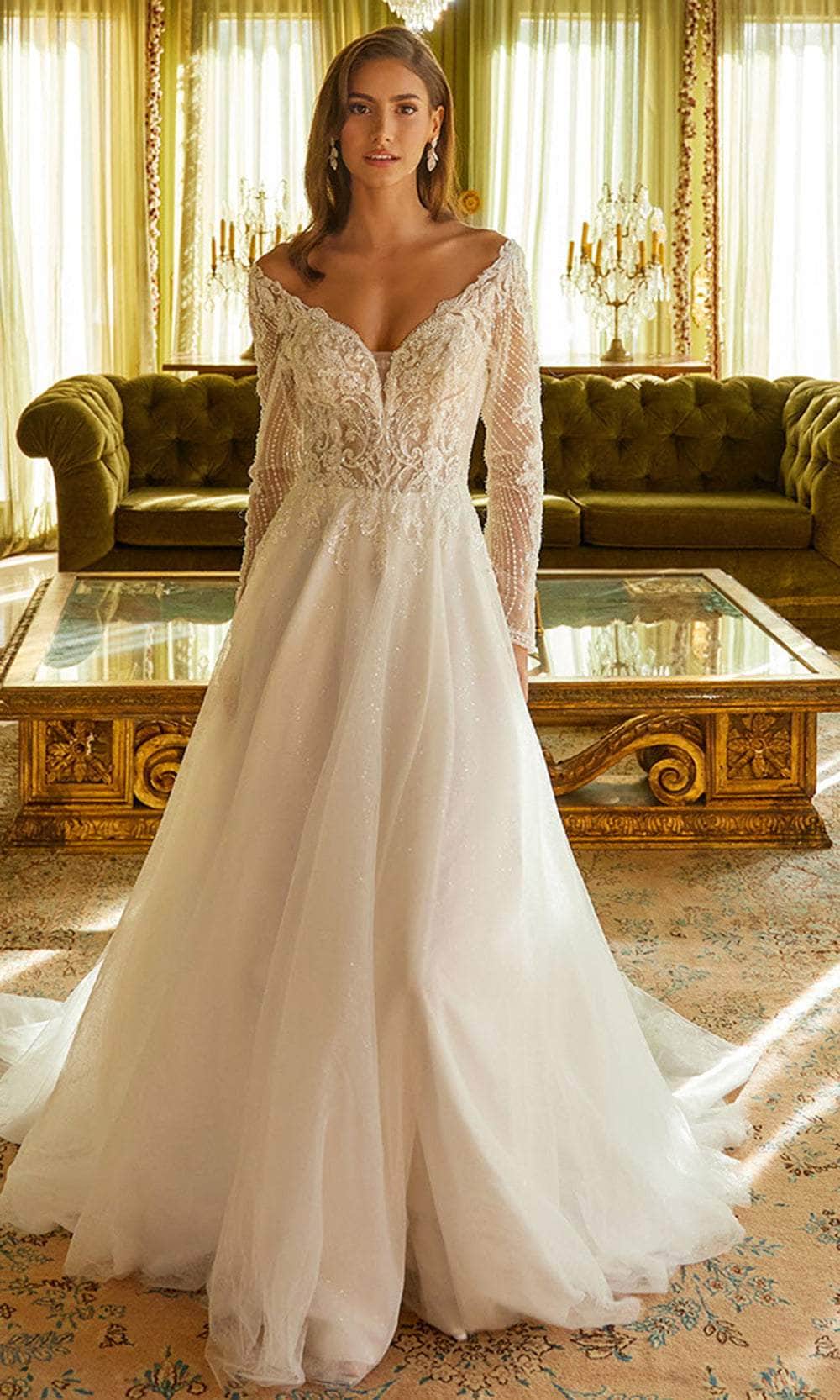 GLS by Gloria Bridal GL3530 - Long Sleeve A-Line Bridal Gown Bridal Dresses