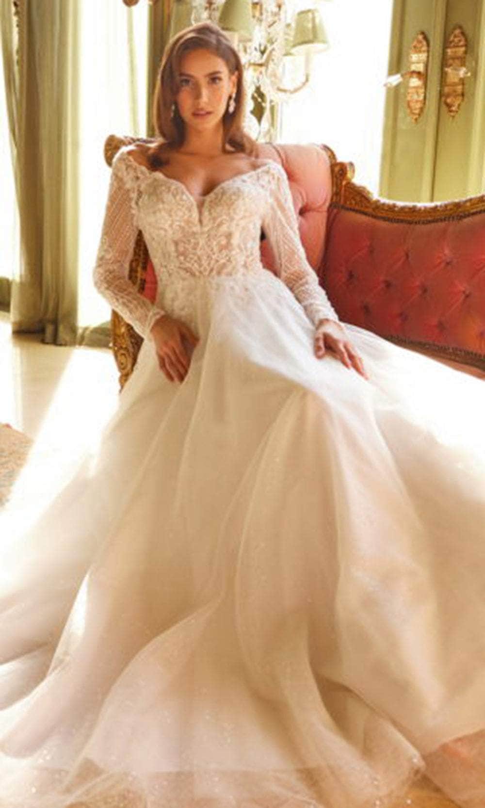 GLS by Gloria Bridal GL3530 - Long Sleeve A-Line Bridal Gown Bridal Dresses